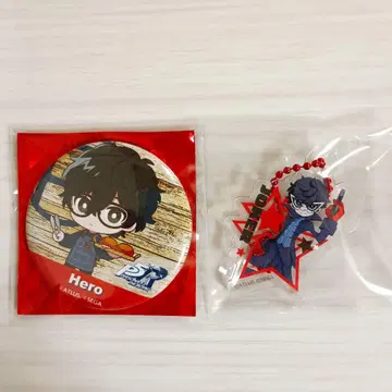 페르소나 5 아르베이커 캔뱃지 아크릴 키링 주인공