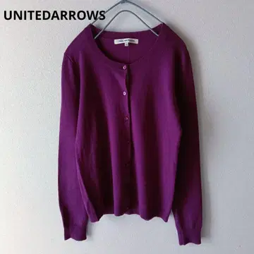 UNITED ARROWS 울 리버티 가디건 퍼플