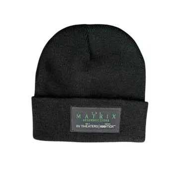 MATRIX 마트릭스 비니 블랙 니트 모자 영화 키아누 리브스