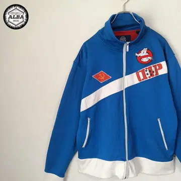 고스트버스터즈 트랙 자켓 저지 90s 빈티지 파랑 화이트 L