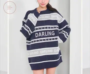 다리치 Darrich 스노우 모티브 풀오버 니트 미니 원피스