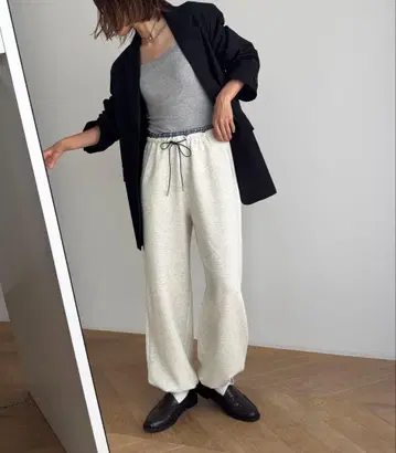 canaljean 라이트 그레이 스웨트 팬츠