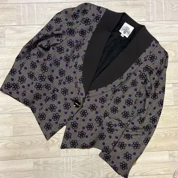 NOBUO NAKAMURA 꽃무늬 자수 노카라 자켓