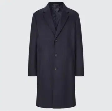 울 캐시미어 체스터 코트 블랙