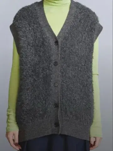 새상품급 BEAUTY & YOUTH 알파카 샤기 베스트