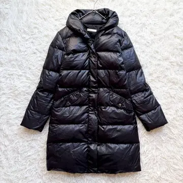FRAMEWORK 블랙 다운 자켓 롱 기장 롱다운