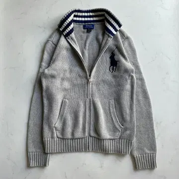 폴로 랄프로렌 풀 집업 니트 빅 포니 라이트 그레이 드라이버스