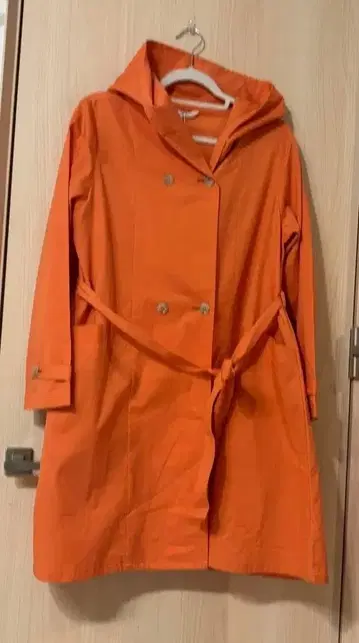 미사용 애플하우스 면 코트 자켓 오렌지 트렌치코트
