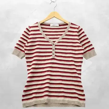 파비아나 필리피 헨리넥 반팔 보터 로우 게이지 니트 스웨터