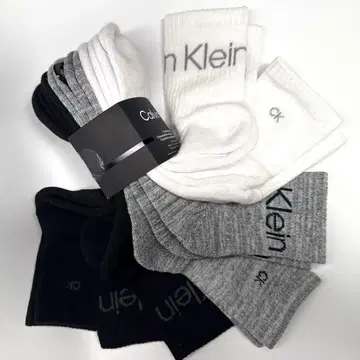 캘빈클라인 남성용 삭스 양말 6켤레 로고 쿼터