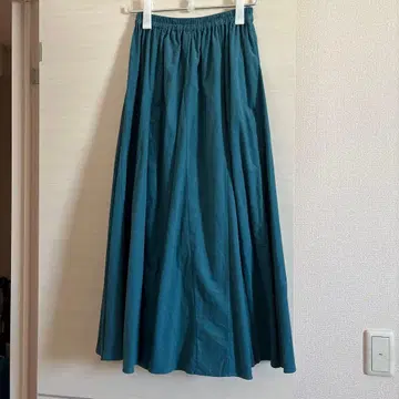 택 포함 새상품 cloche 크로셰 코듀로이 스커트 터콰이즈 블루