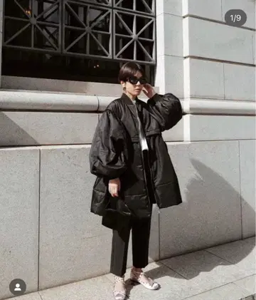 [ 새상품급 ] MACHATT 탑서모 형태 코트 블랙