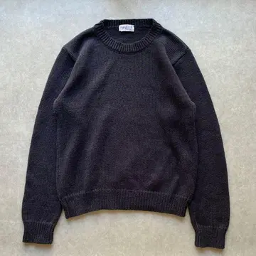 에네스베 옴 니트 스웨터 네이비 코튼 프랑스제 빈티지