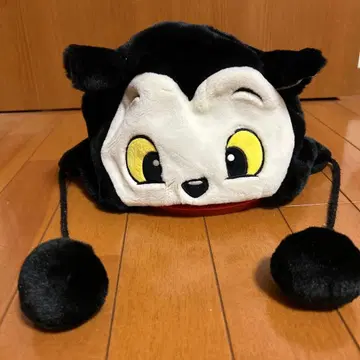 디즈니 블랙 동물 플리스 캡