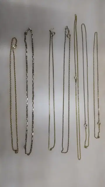 액세서리용 골드 체인 7개 세트