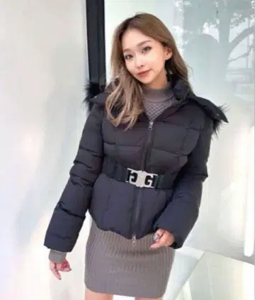 GYDA 제이다 숏 다운 자켓 벨트 없음 블랙