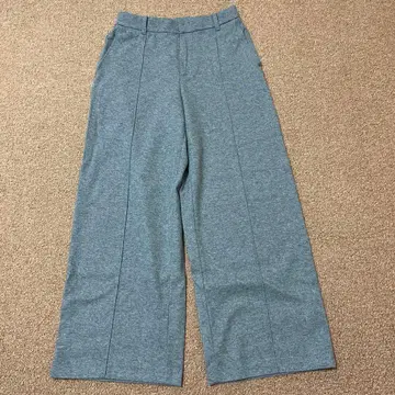 유니클로 브러쉬드 저지 와이드 팬츠 ( 그레이 M 사이즈 )