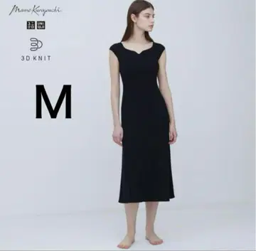 유니클로 마메쿠로구치 3D 니트 원피스 블랙 M