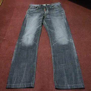 에드윈 505 ZXX 28인치 가죽 패치 신치 벨트 일본제