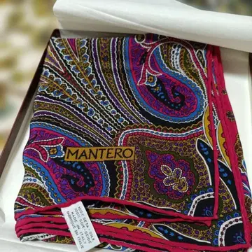 MANTERO 페이즐리 무늬 실크 스톨
