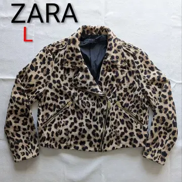 새상품급 ZARA BASIC 라이더 자켓 레오파드 무늬 표범 무늬 L