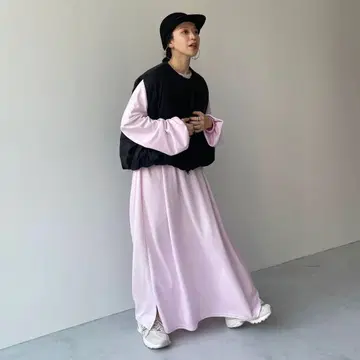 wee9s 슈퍼 루즈 라이트 스웨티 원피스