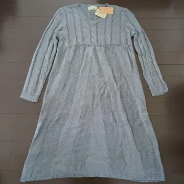 새상품 Favorite 니트 원피스 롱 내추럴 그레이 루즈핏