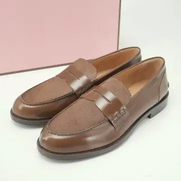 GALERIE VIE 23AW 콤비 로퍼 가죽 x 포니 브라운