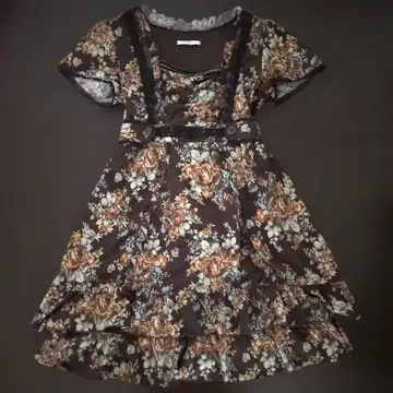 액시즈 꽃무늬 티셔츠 공주 원피스