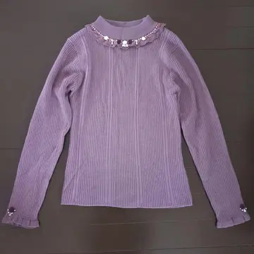 장미 보틀넥 리브 풀오버