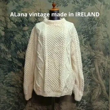 ALana vintage 아일랜드 아란 니트 케이블 짜임 스웨터