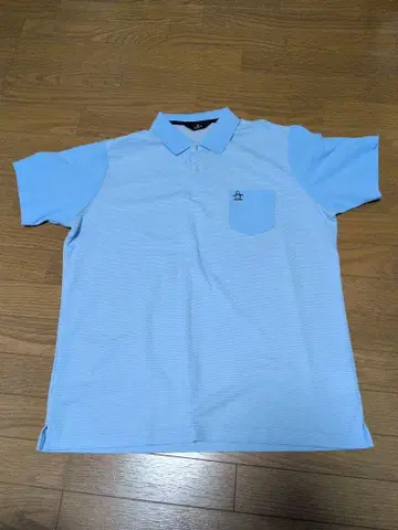 [미사용 새상품] Munsingwear 스카이블루 피케 셔츠 3L