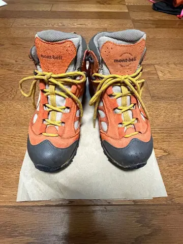 mont-bell 트레킹 슈즈 (고어텍스) 오렌지
