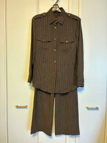 ANNE KLEIN 브라운 스트라이프 셋업 9