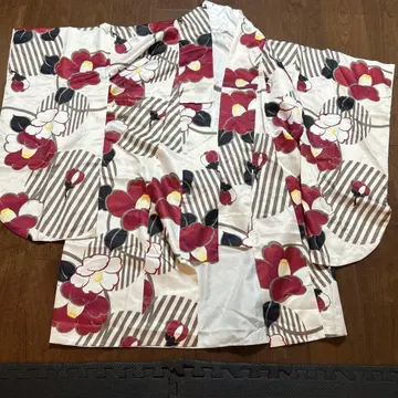 소우엔 새상품급 꽃무늬 스트라이프 하카마 세트