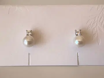 담수 진주 지르코니아의 빛남 스터드 귀걸이 고급 42