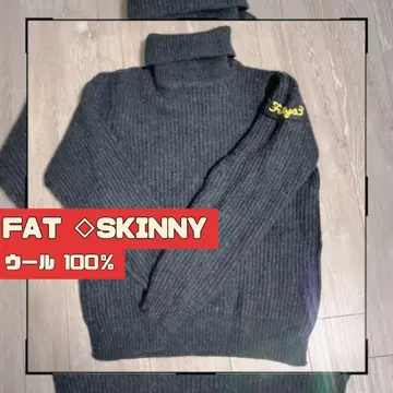 새상품급 FAT SKINNY 울 100 두꺼운 원단 터틀넥 스웨터