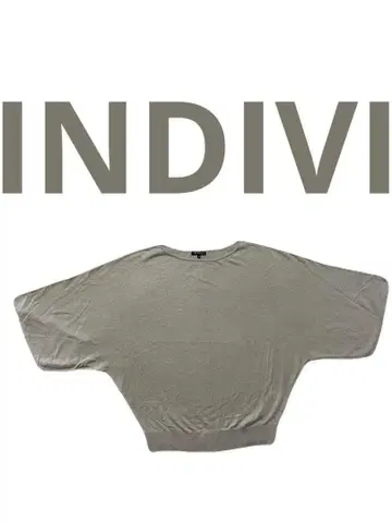 새상품급 INDIVI 인디비 돌먼 니트 베이지