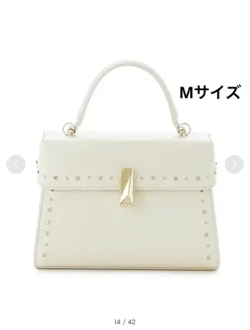 CELFORD 셀포드 비쥬 스터드 미니백 M 아이보리