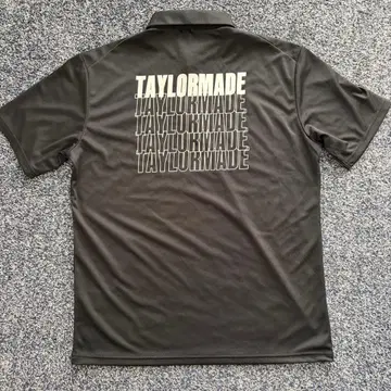 테일러메이드 반팔 피케 셔츠 뒷면 로고 골프웨어 블랙 사이즈 L