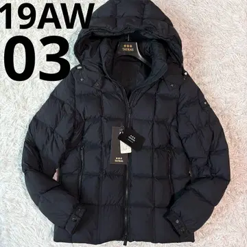 컨디션 최상/L 타트라스 다운 자켓 제쏘 2way 더블 지퍼 블랙 네이비