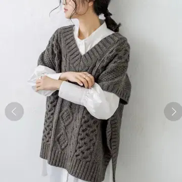 퓨어세신 오버 사이즈 니트 베스트