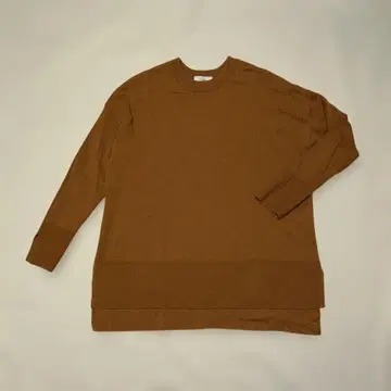 이에나 SLOBE IENA 니트 긴팔 베이지 브라운 둥근 카라