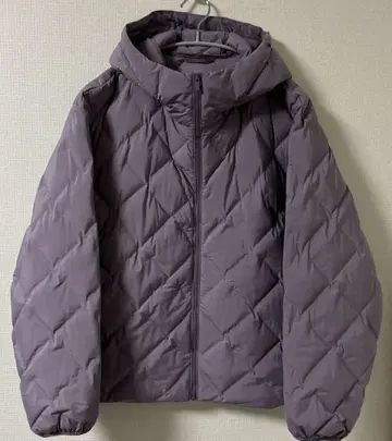 유니클로 퍼프 테크 후드티 퍼플