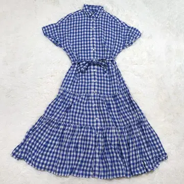 [ 새상품급 ] 로렌 랄프 로렌 셔츠 원피스 반팔 린넨 0 리본 포함