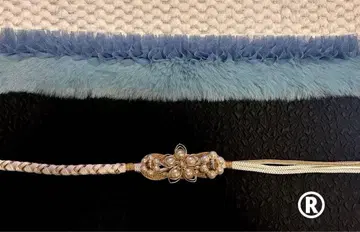 오비 장식 천 * 스모크 블루 퍼 & 블루 그레이 튤