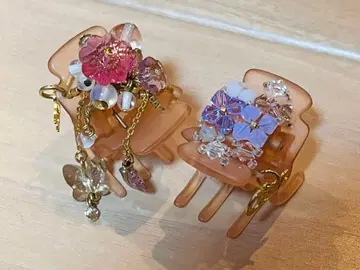 컴플렉스 비즈 헤어 클립 세트