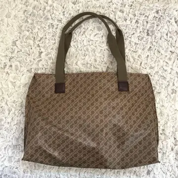 게라르디니 브라운 로고 패턴 토트백 숄더 가능