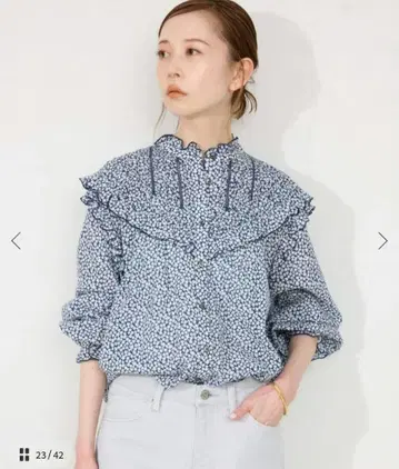 SLOBE 플라워 프린트 셔츠 긴팔