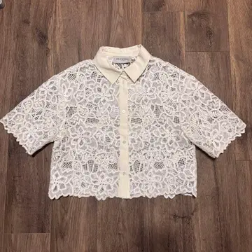 ERMANNO 엘르 레이스 반팔 셔츠